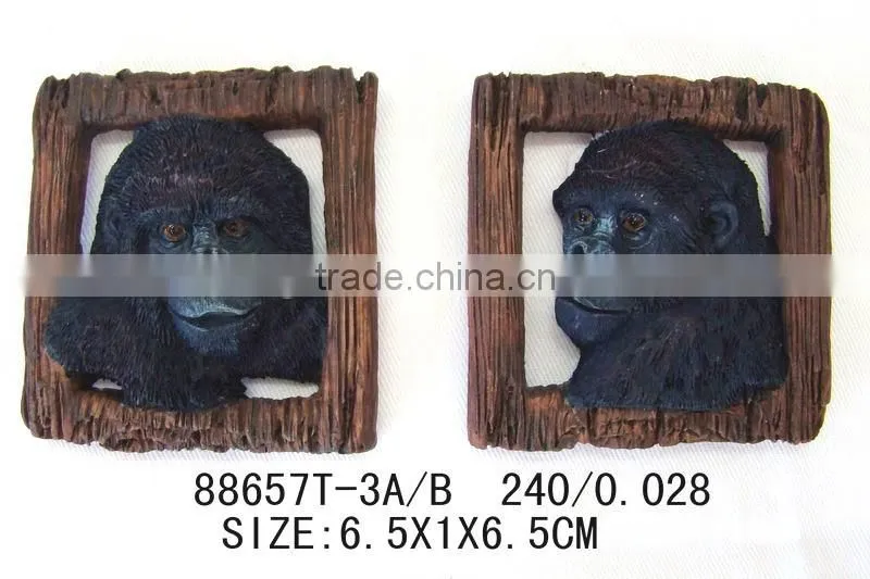 resin chimpanzee gorilla magnet