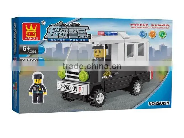 miniature toy plastic mini Police Block toy Set