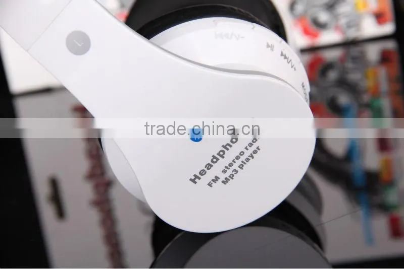 Colorful wireless sport headphones with FM radio and built-in mp3 player