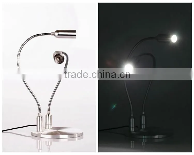 China Alibaba express of the LED desk lamp with dual-bulb holder