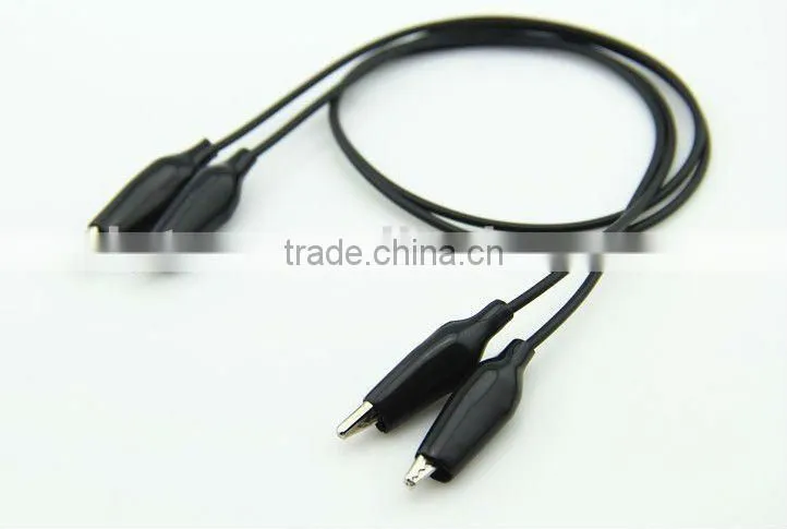 Black color small alligator clip cable/Crocodile clip cable