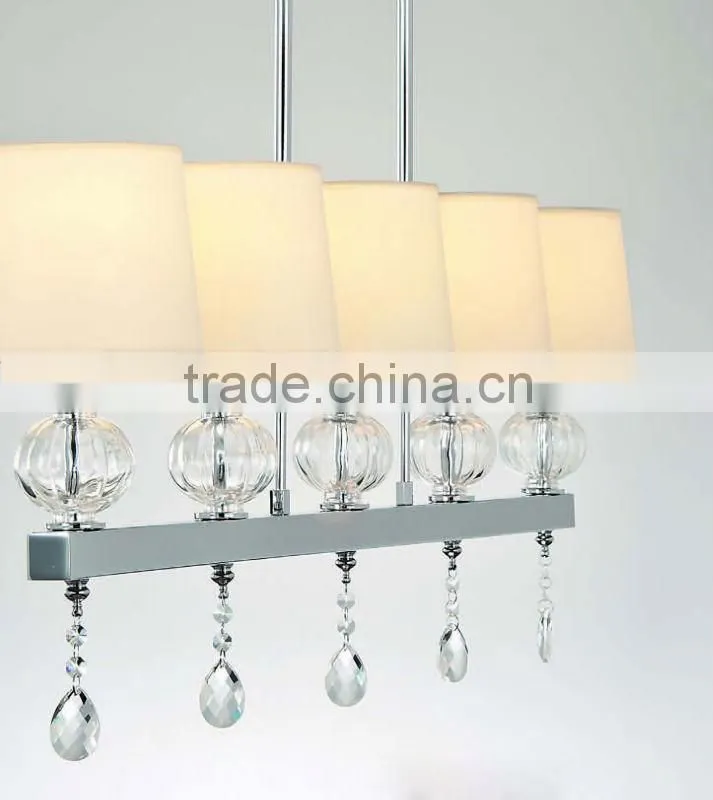 Concise indoor pendant lamp with lampshade/fiber optic chandelier
