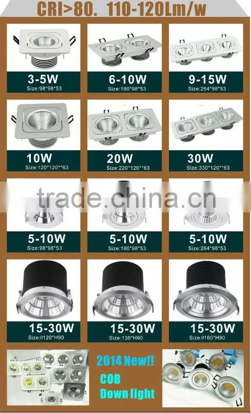70mm diameter led downlight,10w cob downlight,led downlight kit