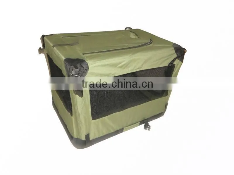 Folding dog crate