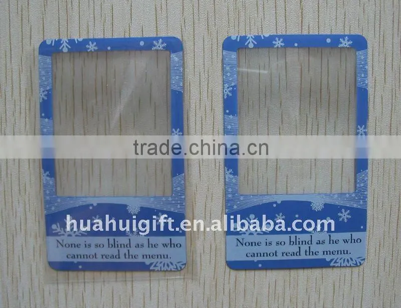 magnifying plastic card