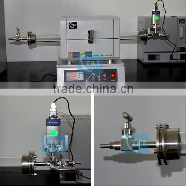 Mini CVD Tube Furnace system with 2 Channel Gas Mixer, Vacuum Pump, and Vacuum Gauge / mini tube furnace
