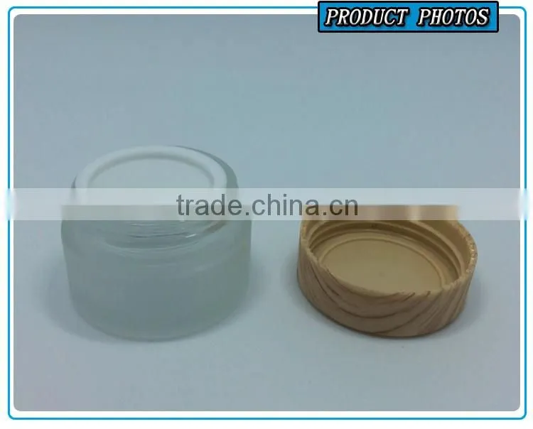 20g empty frosted glass cream jar
