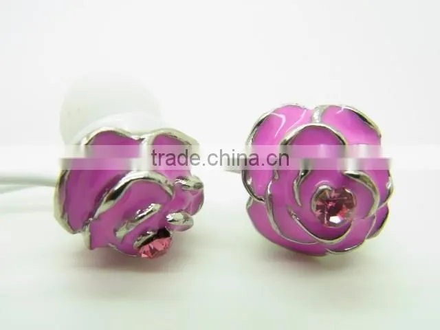 high quality diamond stone earphone bling earbud for promotion
