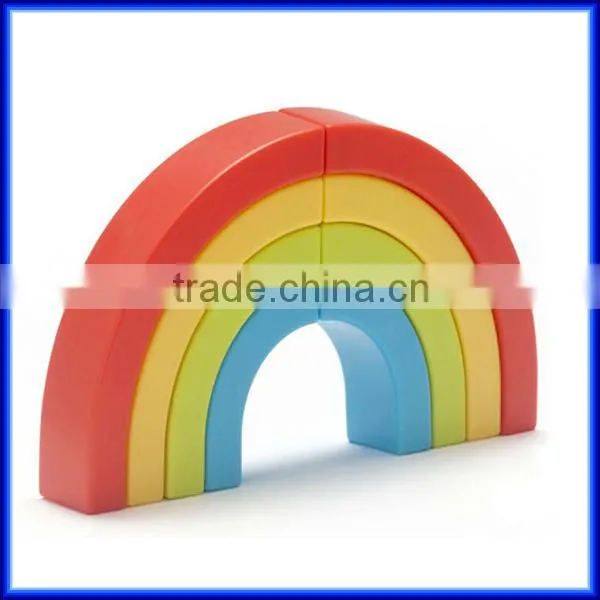 Plastic 4 in 1 colourful non-toxic rainbow highlighter, Custom magic school student rainbow highlighter