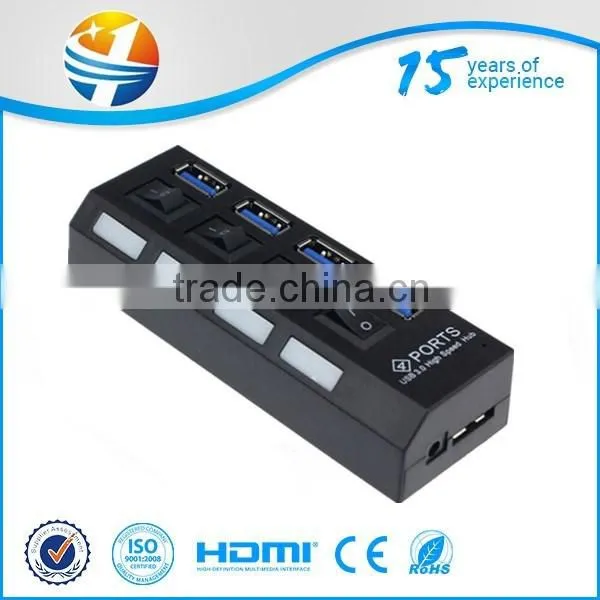 Promotional gift SD/TF /M2/MS card reader +usb hub with led logo