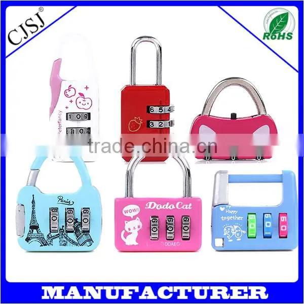 4 digtal number cute cartoon combination locks for promotion gift