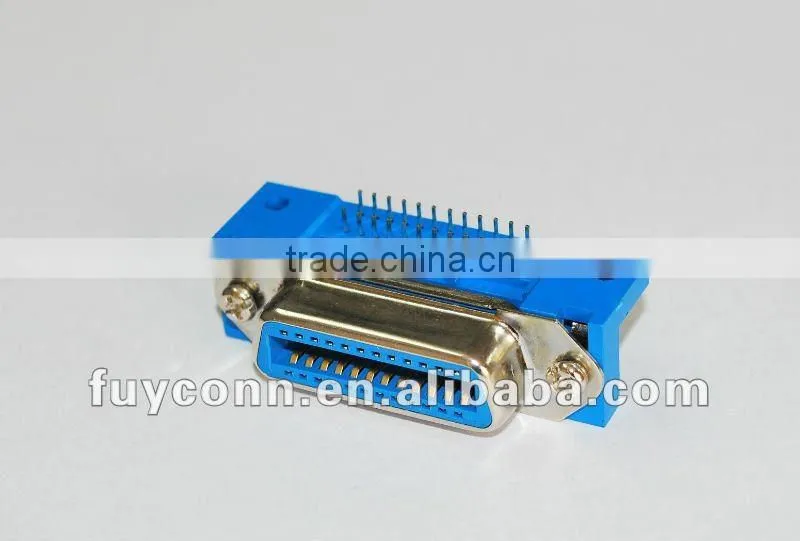 TYCO 50 Pin Centronic PCB DIP Right Angle Type Connector Female