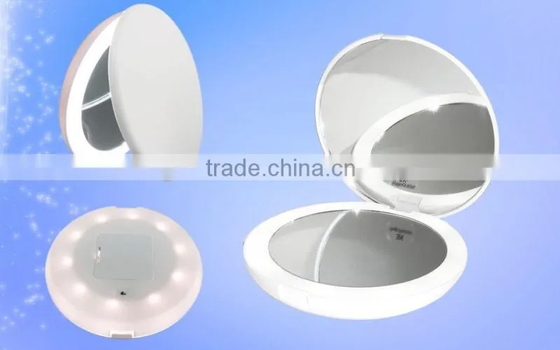 LED Pocket mirror 5x double sided