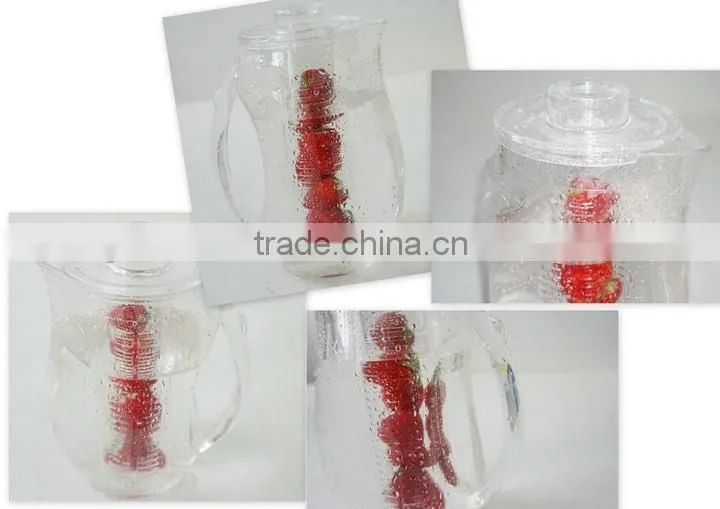 Acrylic plastic juice water infuse pitcher