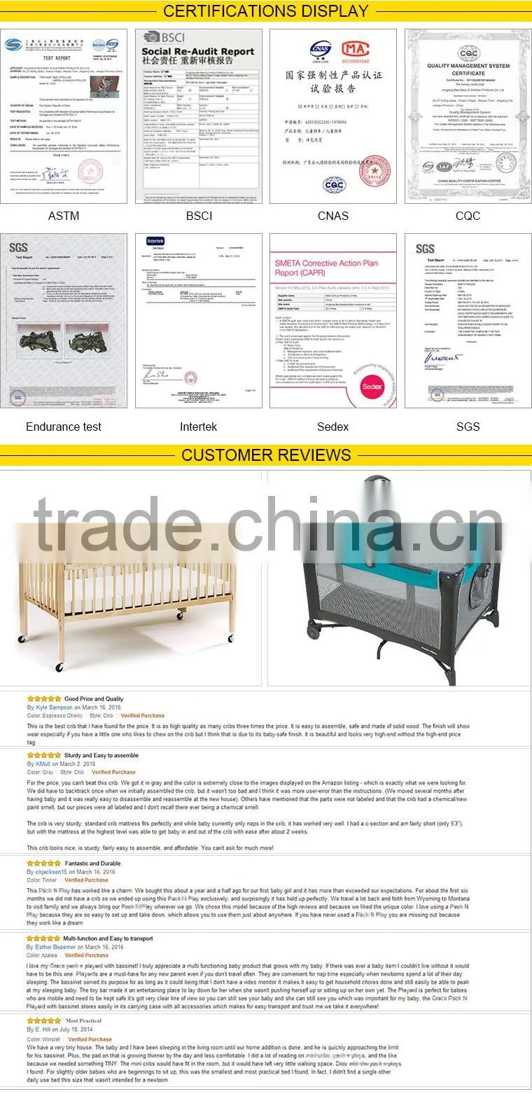 WBC-12B three adjustable design multi-function baby floor bed, baby bed dimensions
