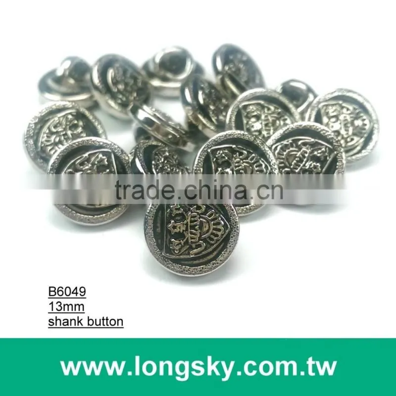 (#B6049/13mm) royalty style small shank button for short coat