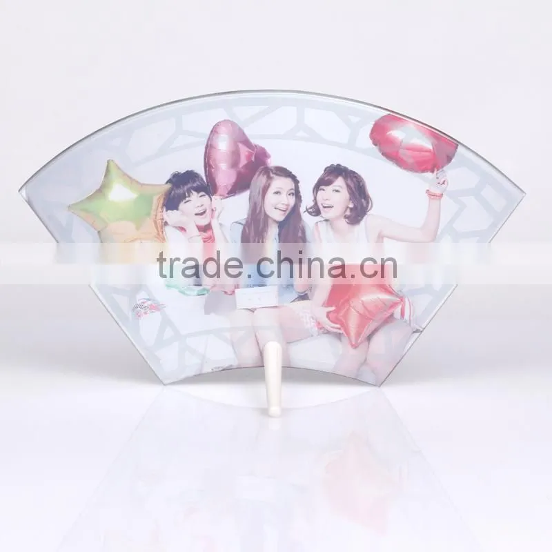 Sublimation glass frame for phot with fan-shaped