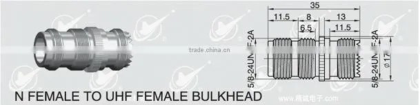 N female to UHF female adapter rf connector