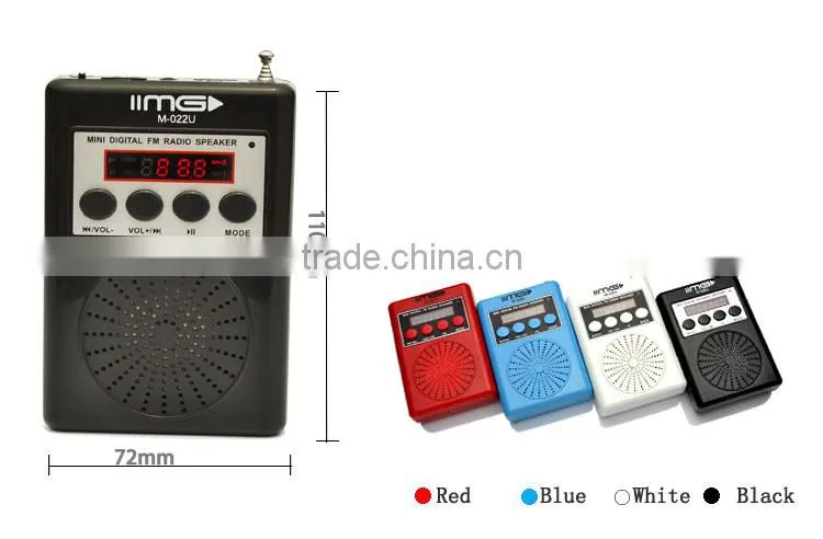 Robot-138 Portable card speaker, speaker with TF/Micro SD card/USB disks, radio fm