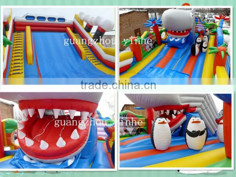 2014 hot sale Inflatable fun city park game ,funny animal amusement park for kids