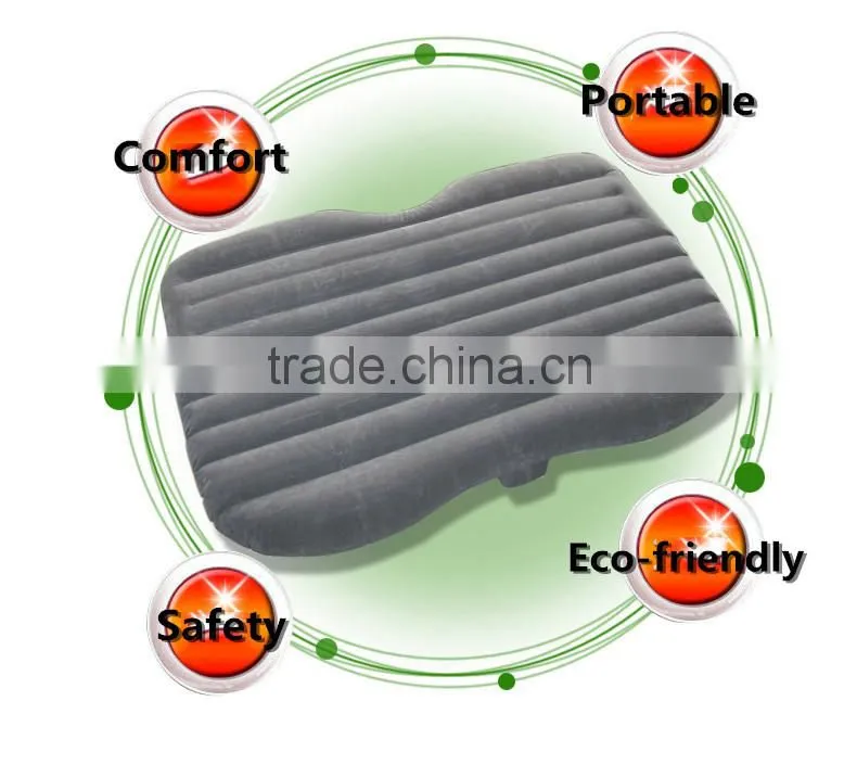 Orange flocked Car Travel Inflatable Mattress Bed