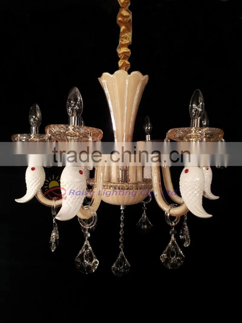 Vintage glass crystal led pendant light
