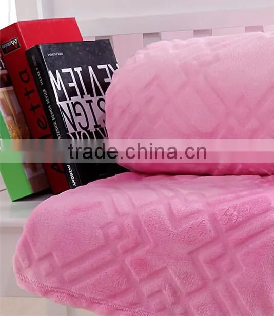Embossing coral fleece blanket