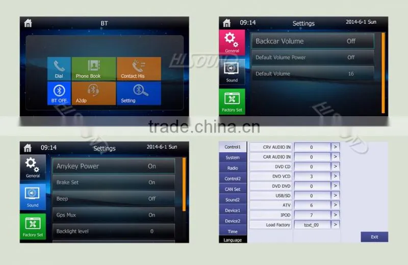 6.2'' is hot selling with GPS/BTtouch screen car stereo for renault megane