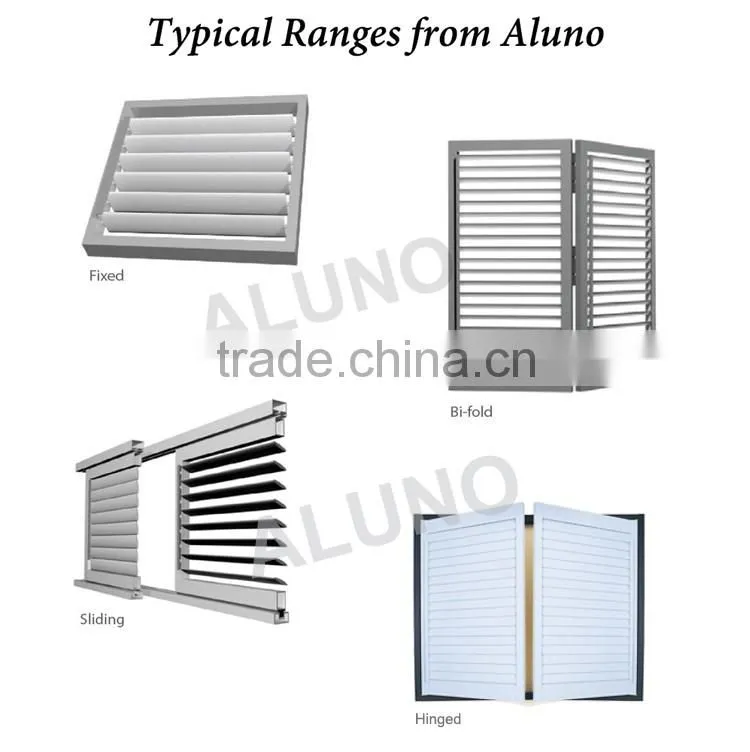 Aluminium Louvered Bifold Shutters/Louvered Bifold Window Shutters for Outdoor