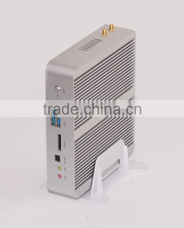 mini pc/mini chassis dual N2810/fanless HTPC/tv box/industrial personal computer with All aluminum 8GB DDR3 1600MHz