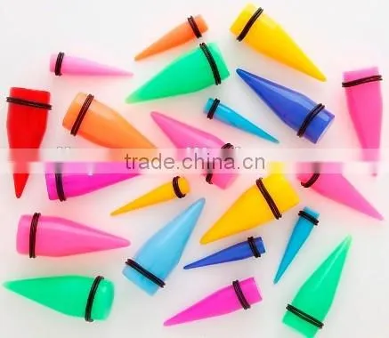Fake UV Acrylic Ear Taper with O-rings
