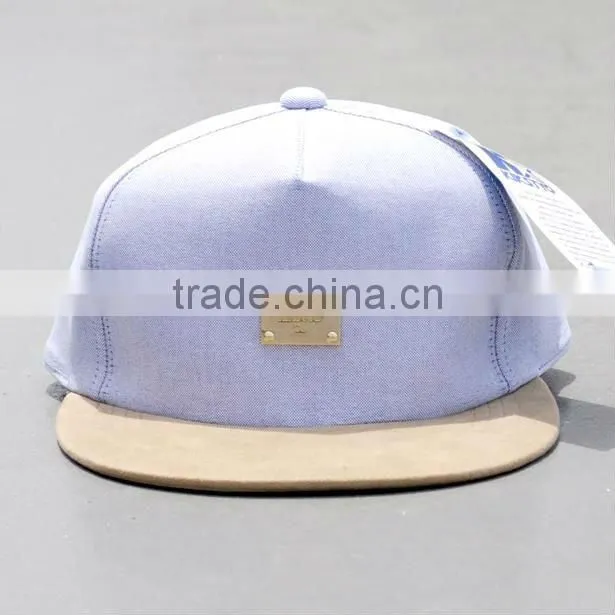 100% acrylic 3D embroidery flat peak cap with elastic sweatband