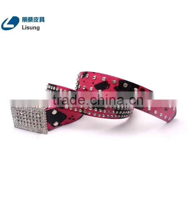 Cheap Rhinestone Strass Studded Fake Leather Cowgirl Belt