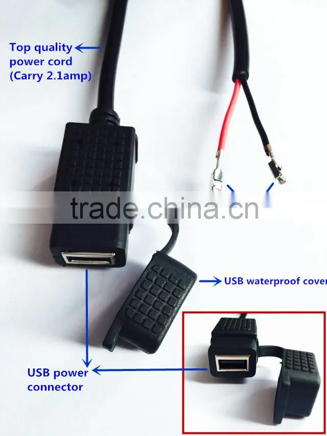 Waterproof USB Extension Charger Cable for Autobicycle