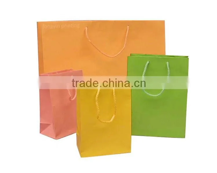 Colorful kraft paper bag, art paper bag printing