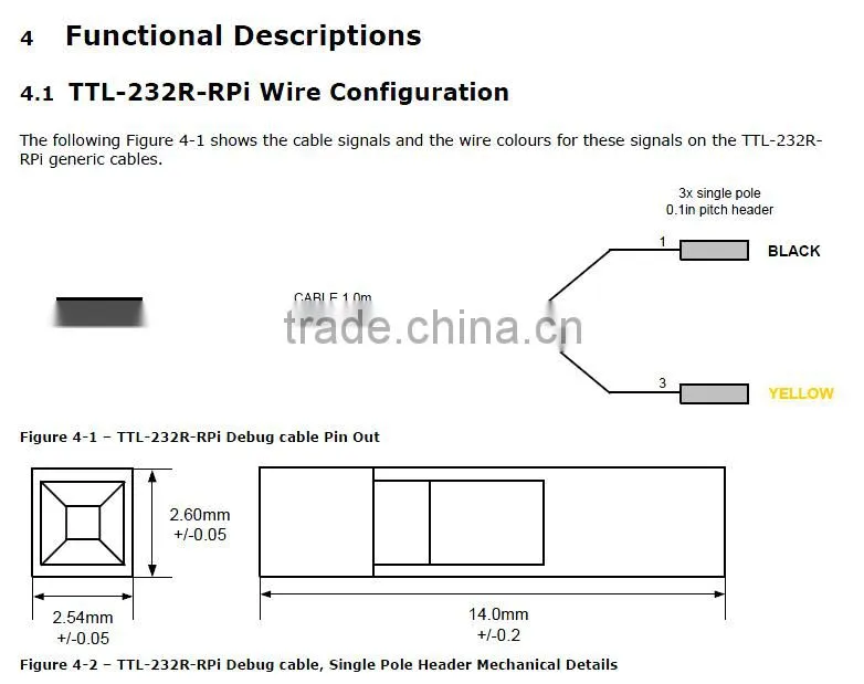 USB to TTL Serial Cable - Debug / Console Cable for Raspberry Pi