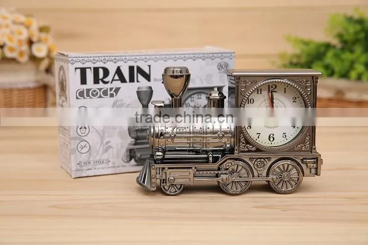 High Quality Train shape crystal small table clocks