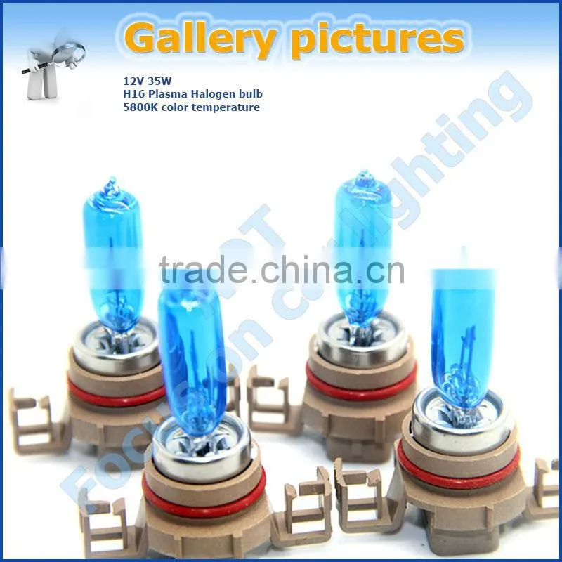 12V 35W H16 5800K Plasma Halogen Bulbs Car Head Lights Bulb Globe