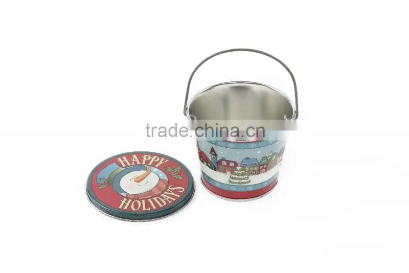 Nice-Can hot sale customized popcorn tin bucket with lid and handle mini ice bucket