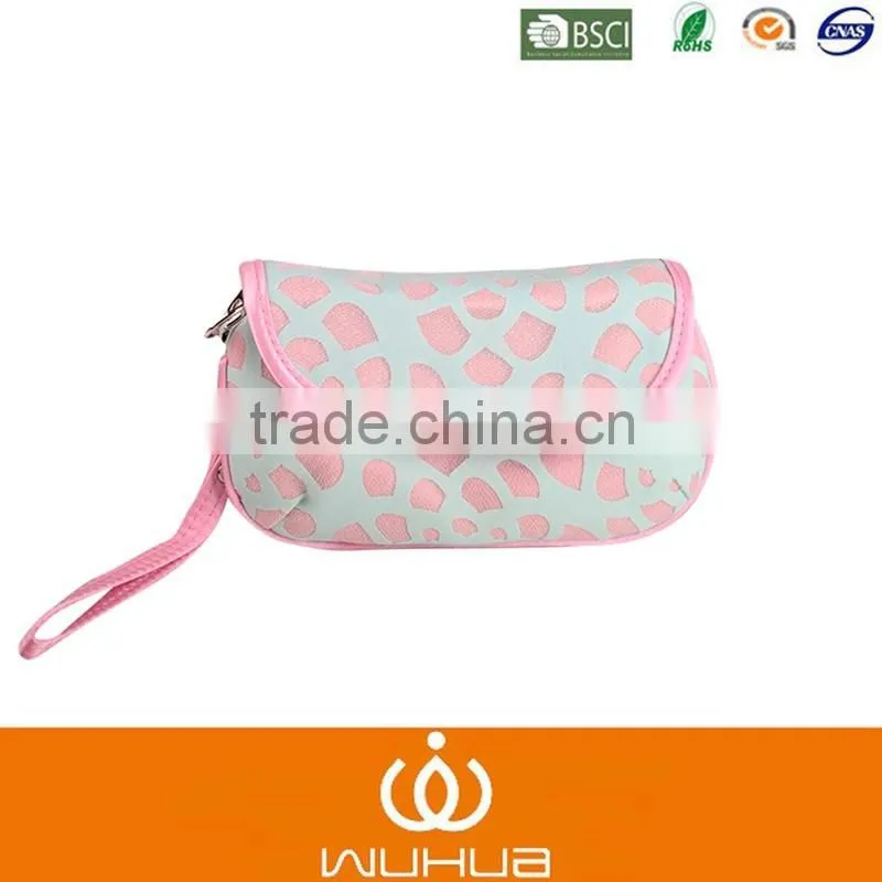 Polyester Flower Custom Cosmetic Bags for Women