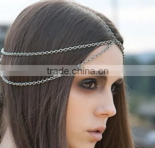 New Fashion Bohemia Style Metal Plated tasseslsHead Chain Jewelry Gift for Women