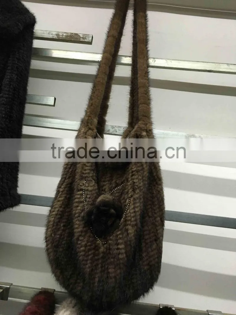 hand made mink fur bag brand ladies 2015