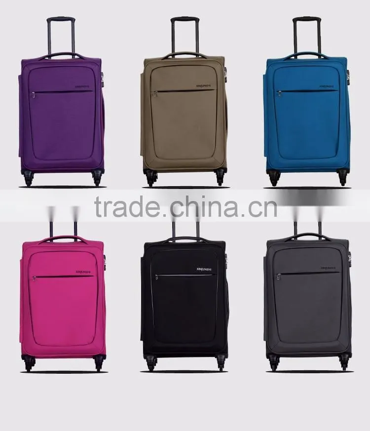 lightness fabric elastic material and leisure bag with caster wheels suitcase
