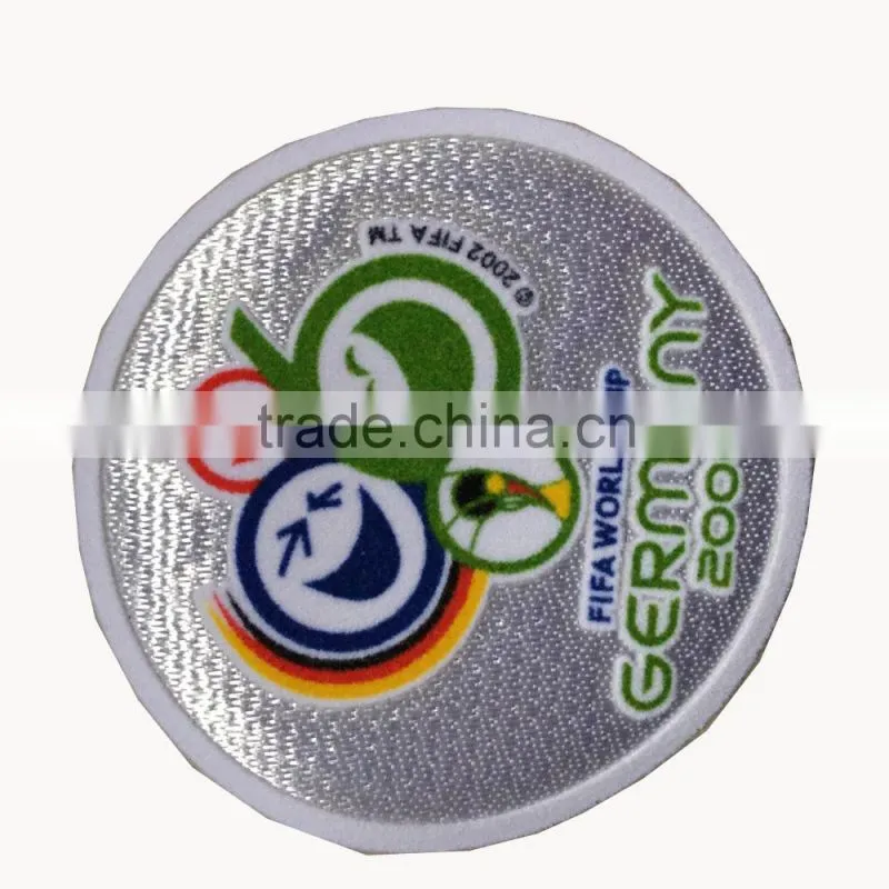 iron on patches wholesale flocking heat transfers for clothing self-weeding transfer badge for soccer jersey