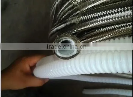 1 inch stainless steel braided PTFE smooth bore teflon hoses