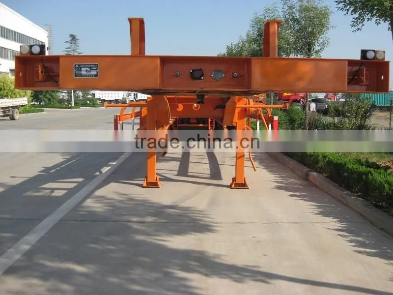 Two axles 40ft skeleton container transportation semi trailer from China manufacturer