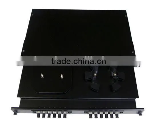 12 Port, Multimode ST Simplex Fiber Patch Panel, 1U