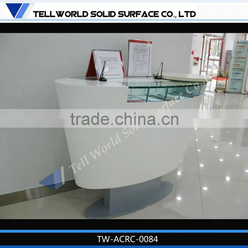 Solid Surface Bank Used Register Front Desk Small Workstation