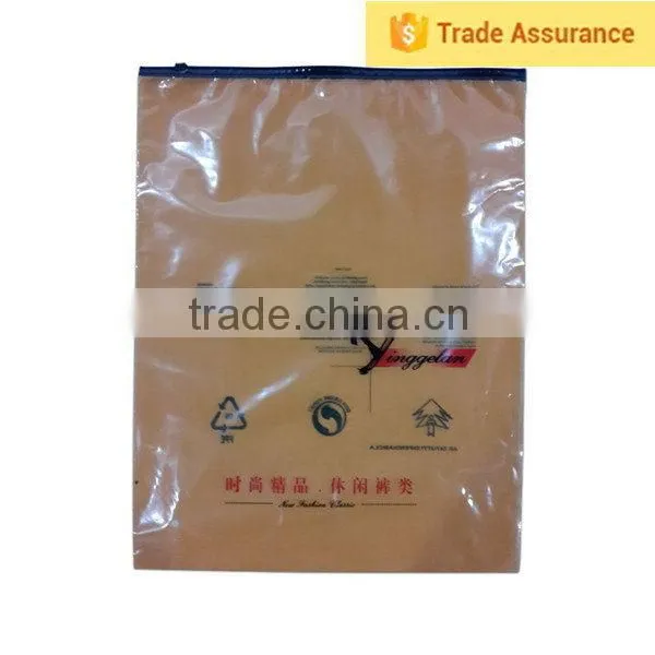 Popular Vivid Printing ldpe zipper bag for garment
