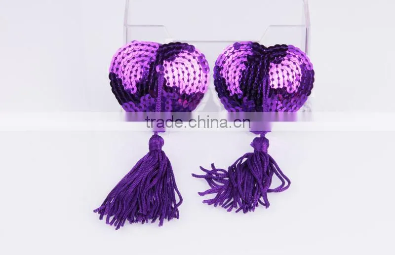Sexy colorful Nipple clamp manufacturer, adult Women Spangle/Sequins nipple sex toy